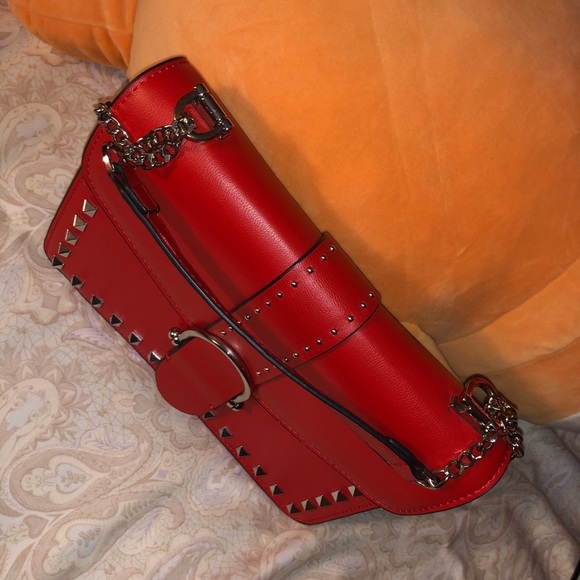 TOPSHOP studded red bag - Picture 5 of 5